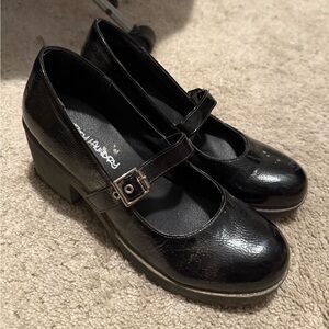 Black Mary Jane style Shoes